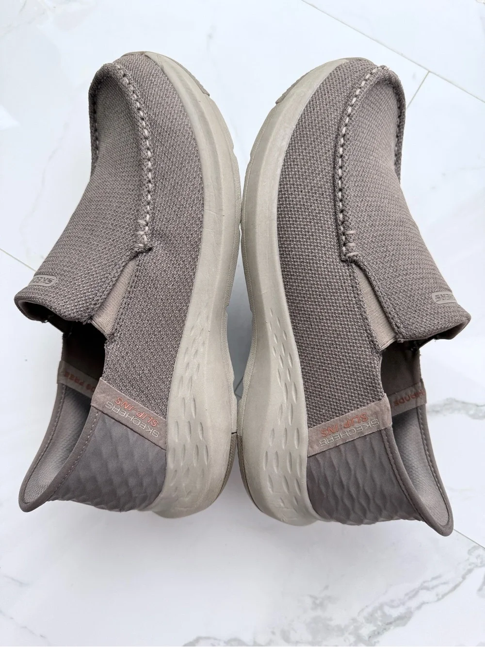 Skechers Parson Ralven Slip-Ins Sneakers Men 9.5 Taupe Hands Free Relaxed Fit